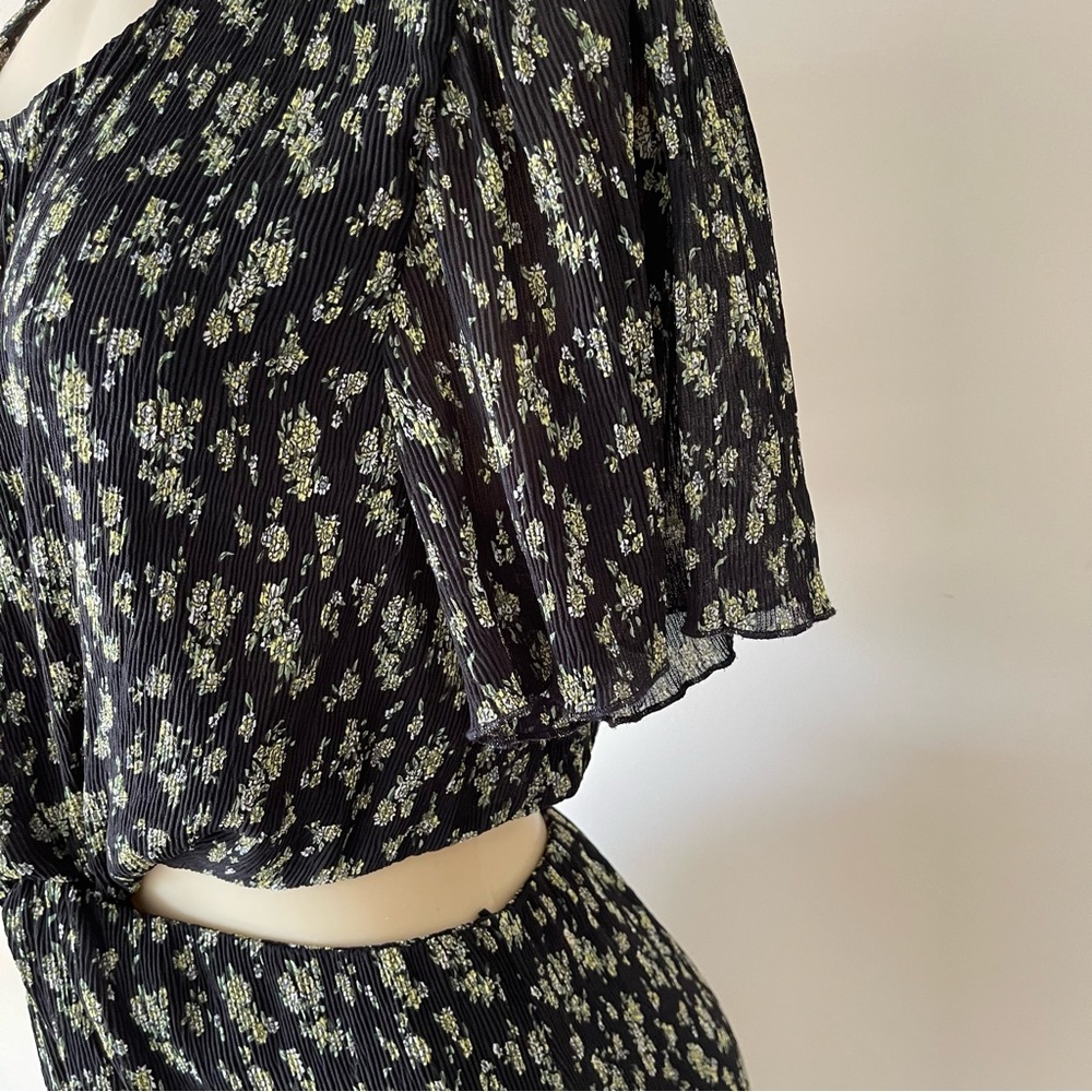 WHO What Wear Collection Drew Cutout Floral Twist Midi Dress Size XL - Picture 16 of 16
